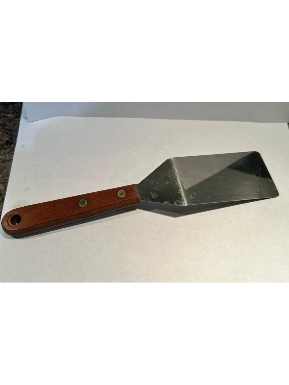 Vintage Robinson Knife Co Stainless 12” Spatula Turner Wood Handle USA